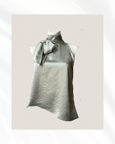 TOP VERT SATIN