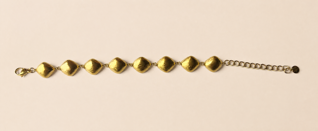 Bracelet Éclat — doré à maillons martelés
