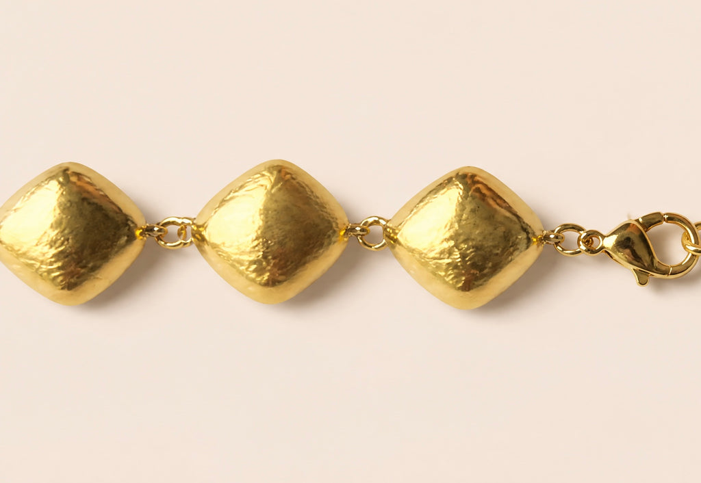 Bracelet Éclat — doré à maillons martelés
