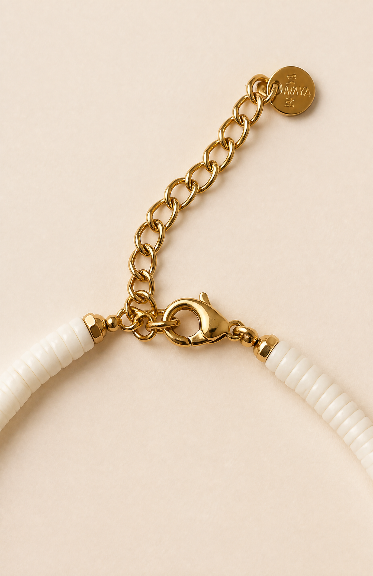 Collier Éclat Ivoire – Blanc et doré