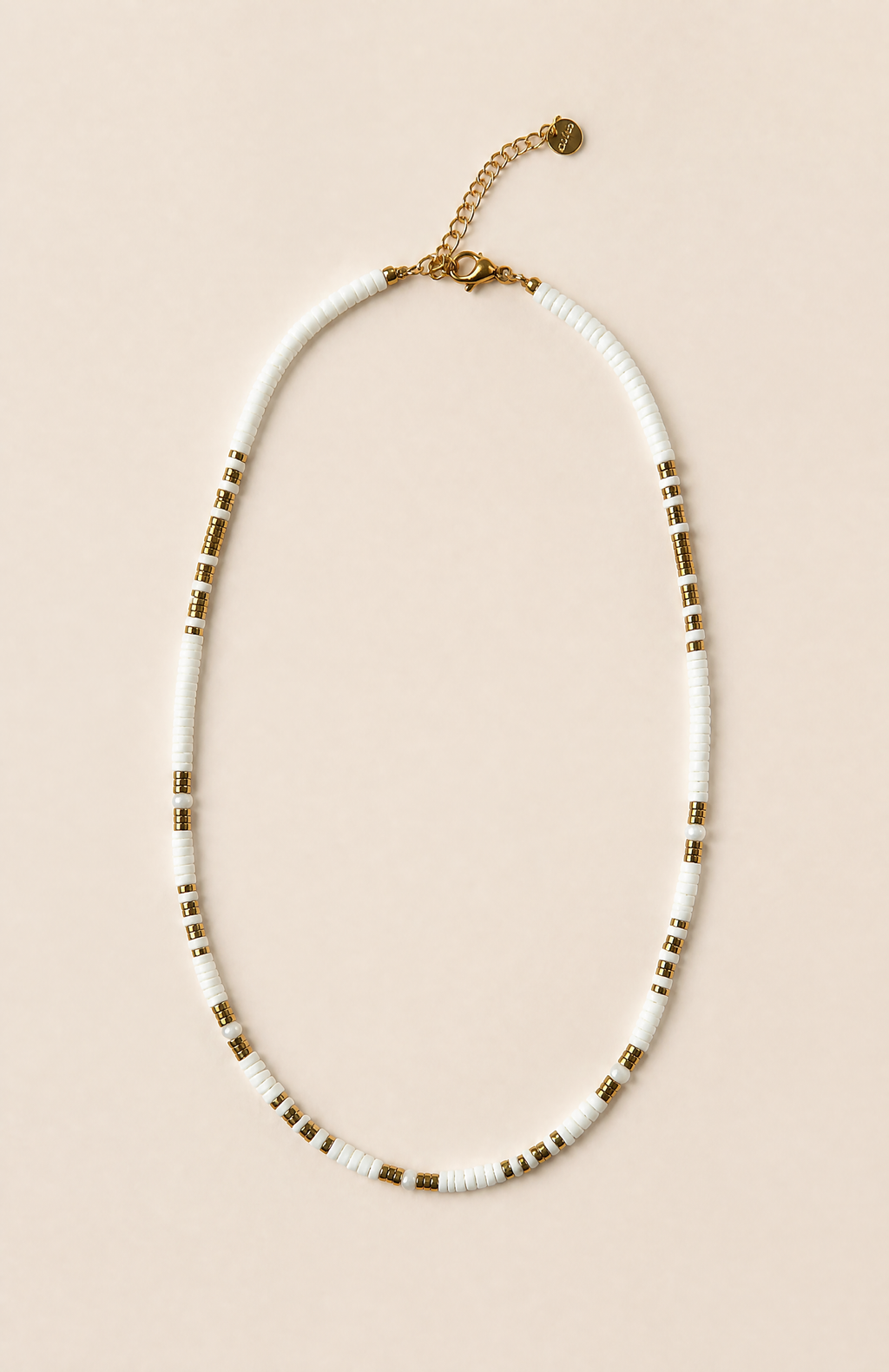Collier Éclat Ivoire – Blanc et doré