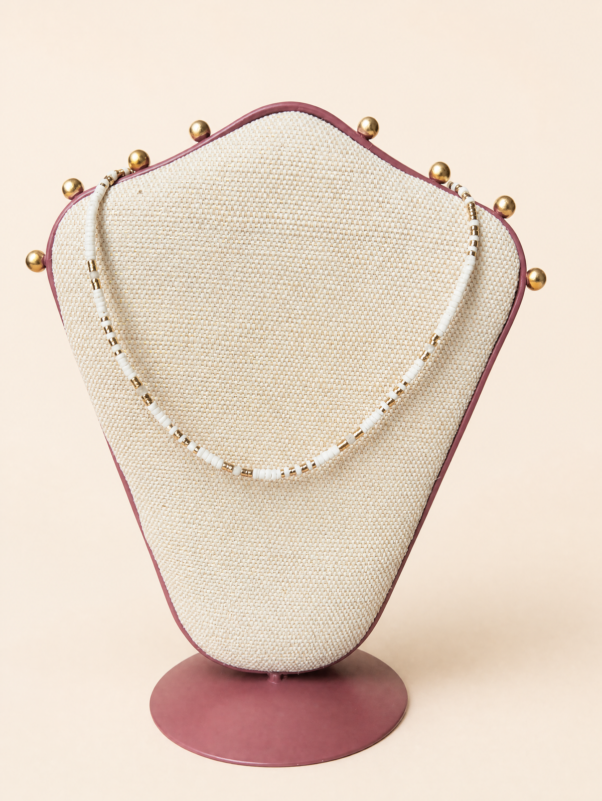 Collier Éclat Ivoire – Blanc et doré