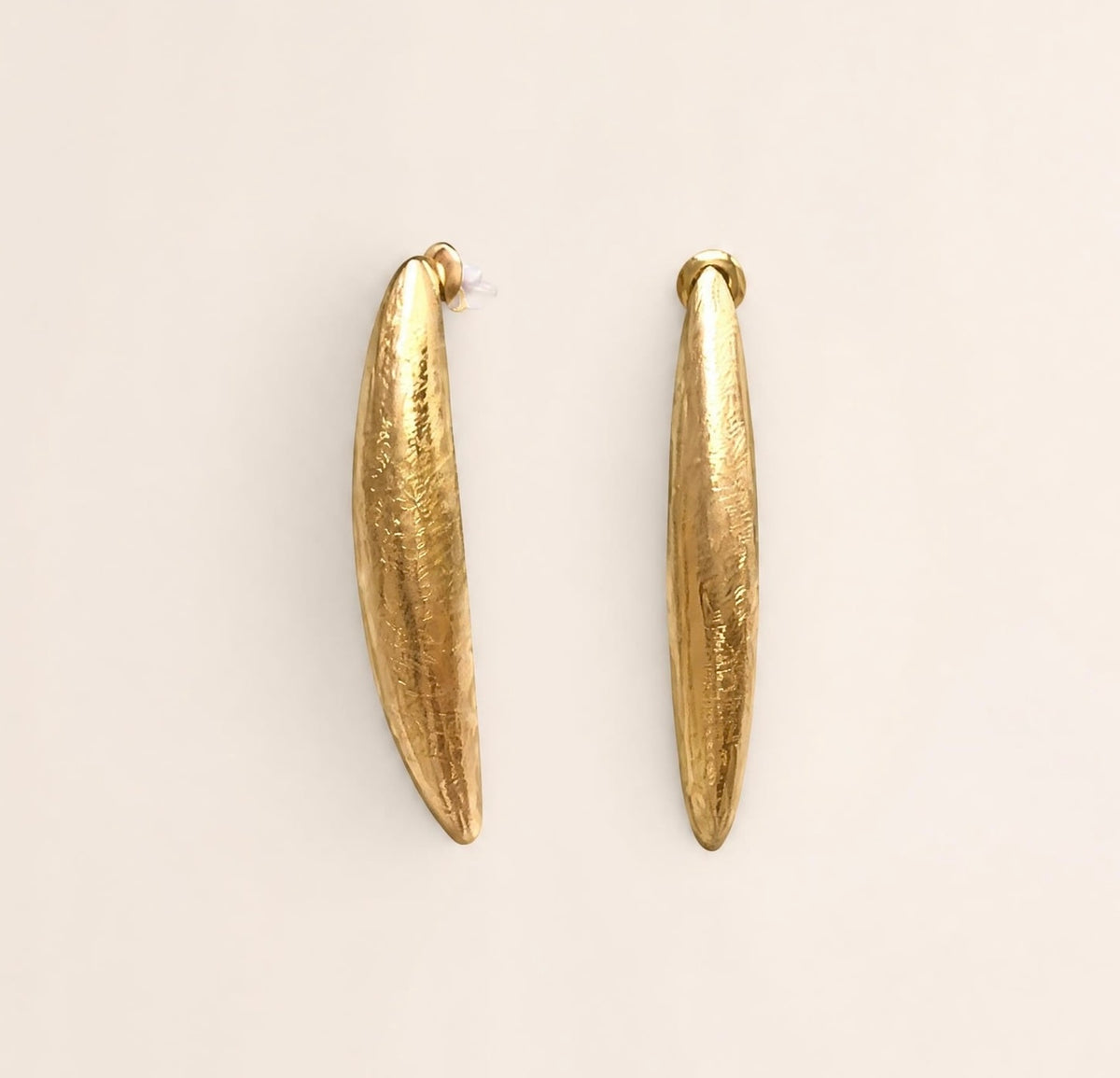 Boucles d’oreilles dorées en acier inoxydable