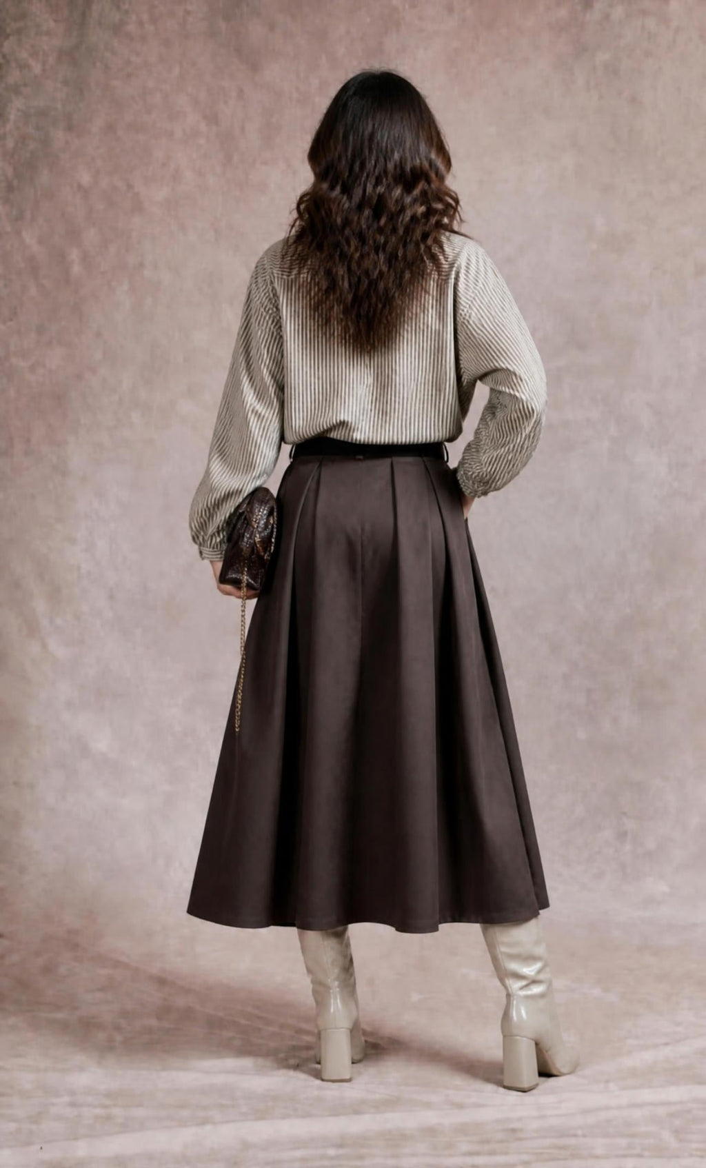 Chemise Rayures Col Volanté Nœud