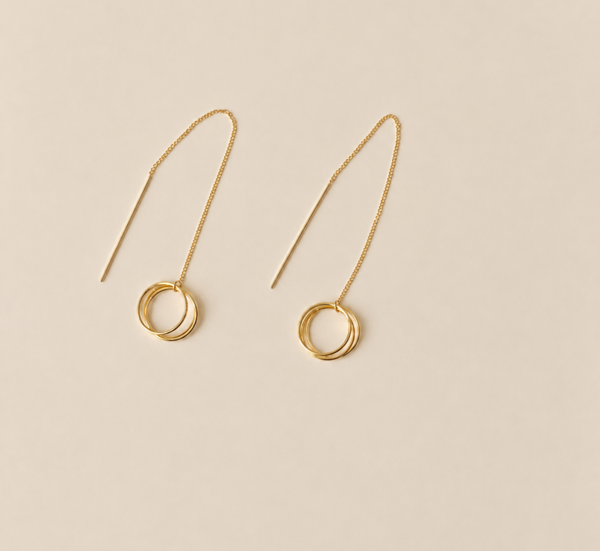 Boucles d’oreilles Élia – Acier inoxydable doré