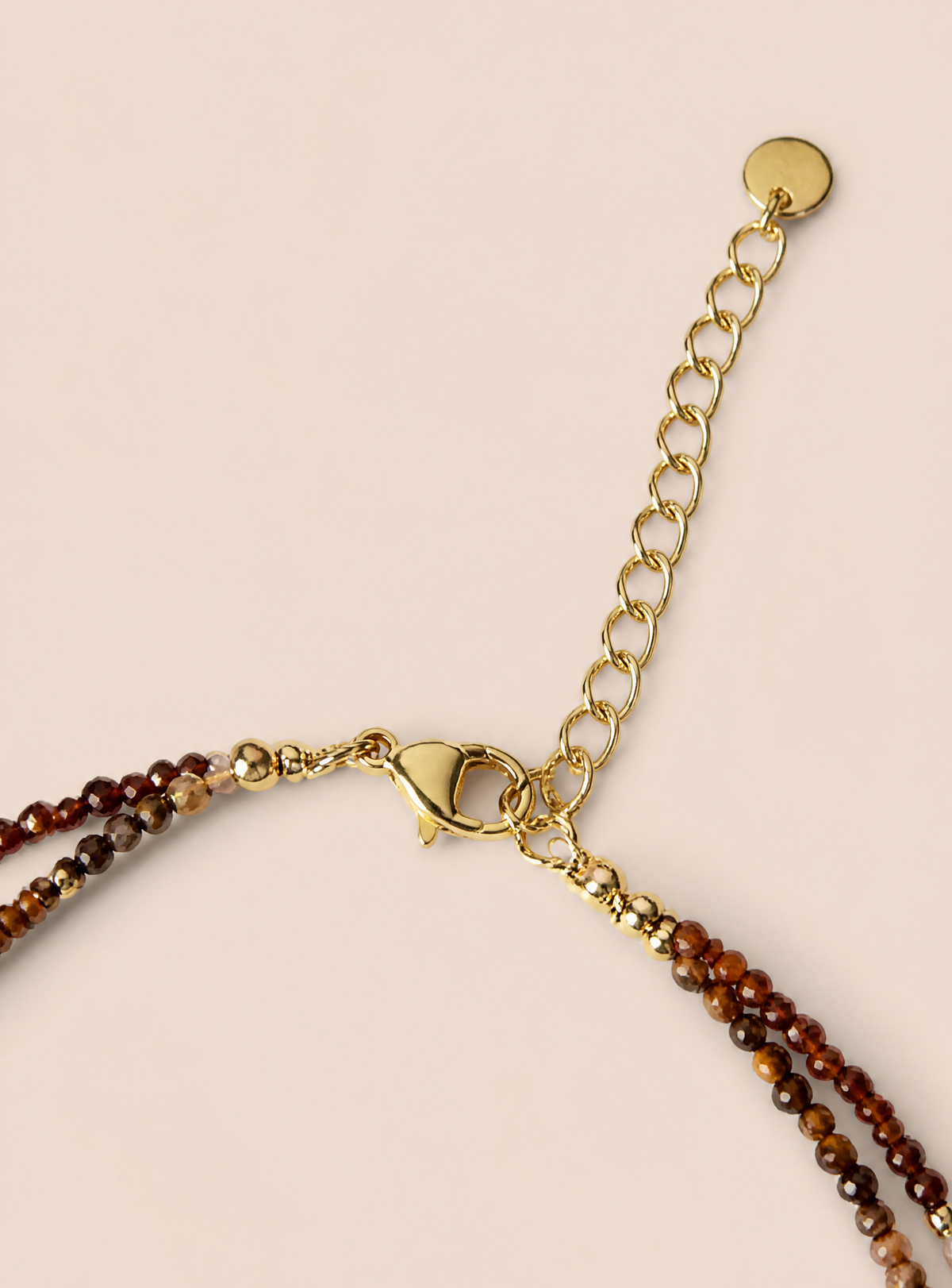Collier Alba double rang à perles multicolores