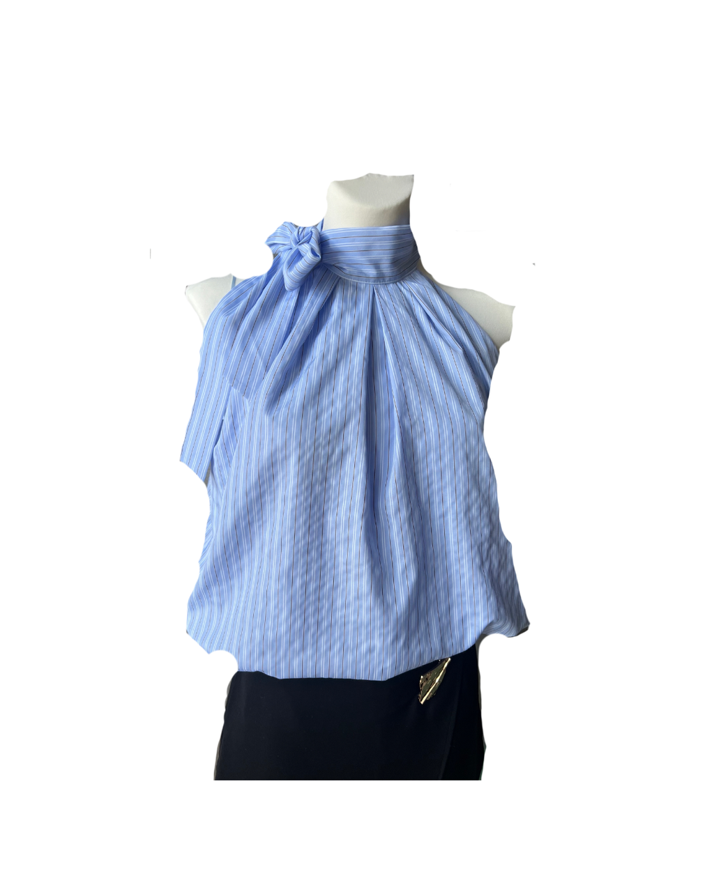 TOP BLEU CLAIR A RAYURES