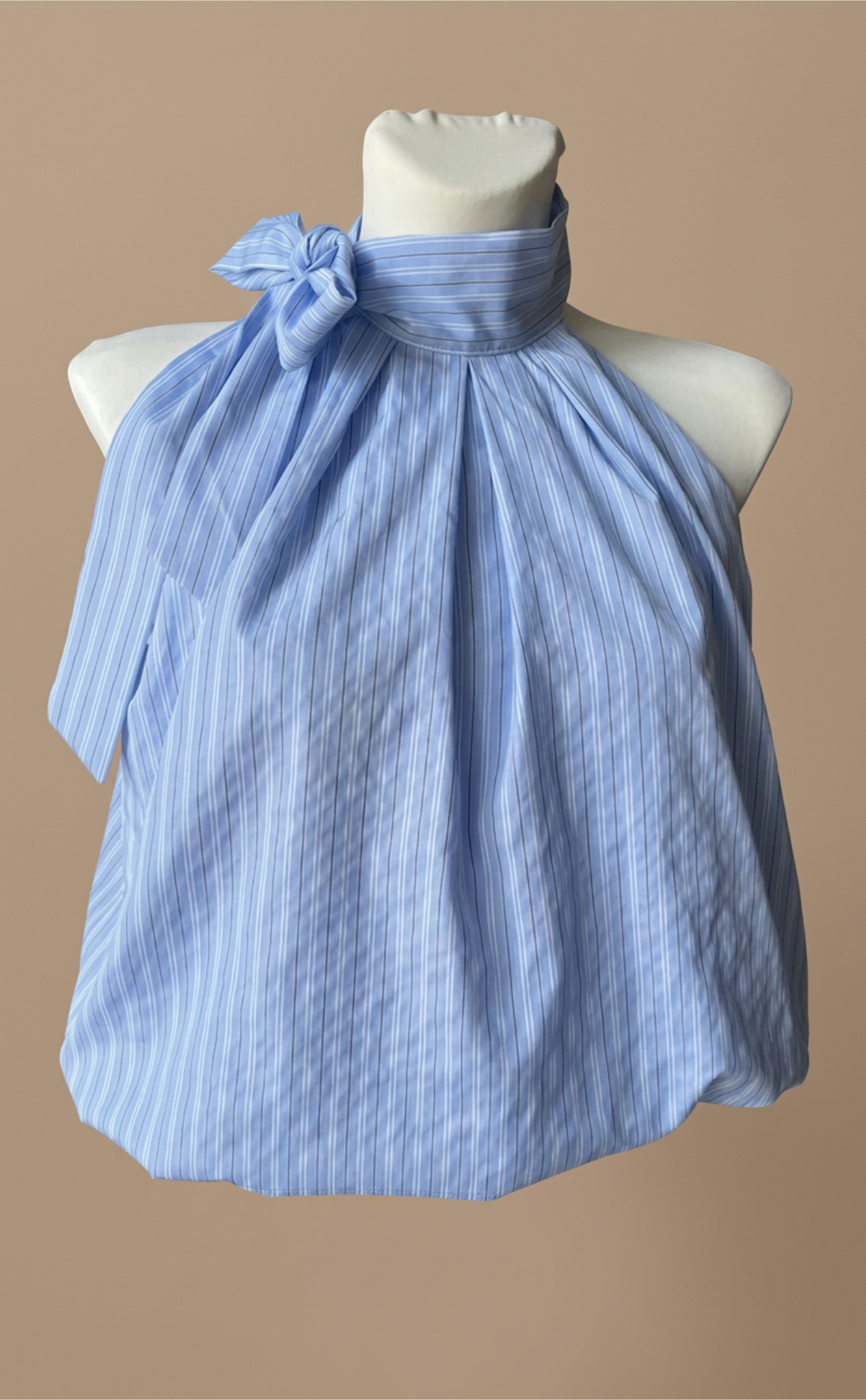 TOP BLEU CLAIR A RAYURES