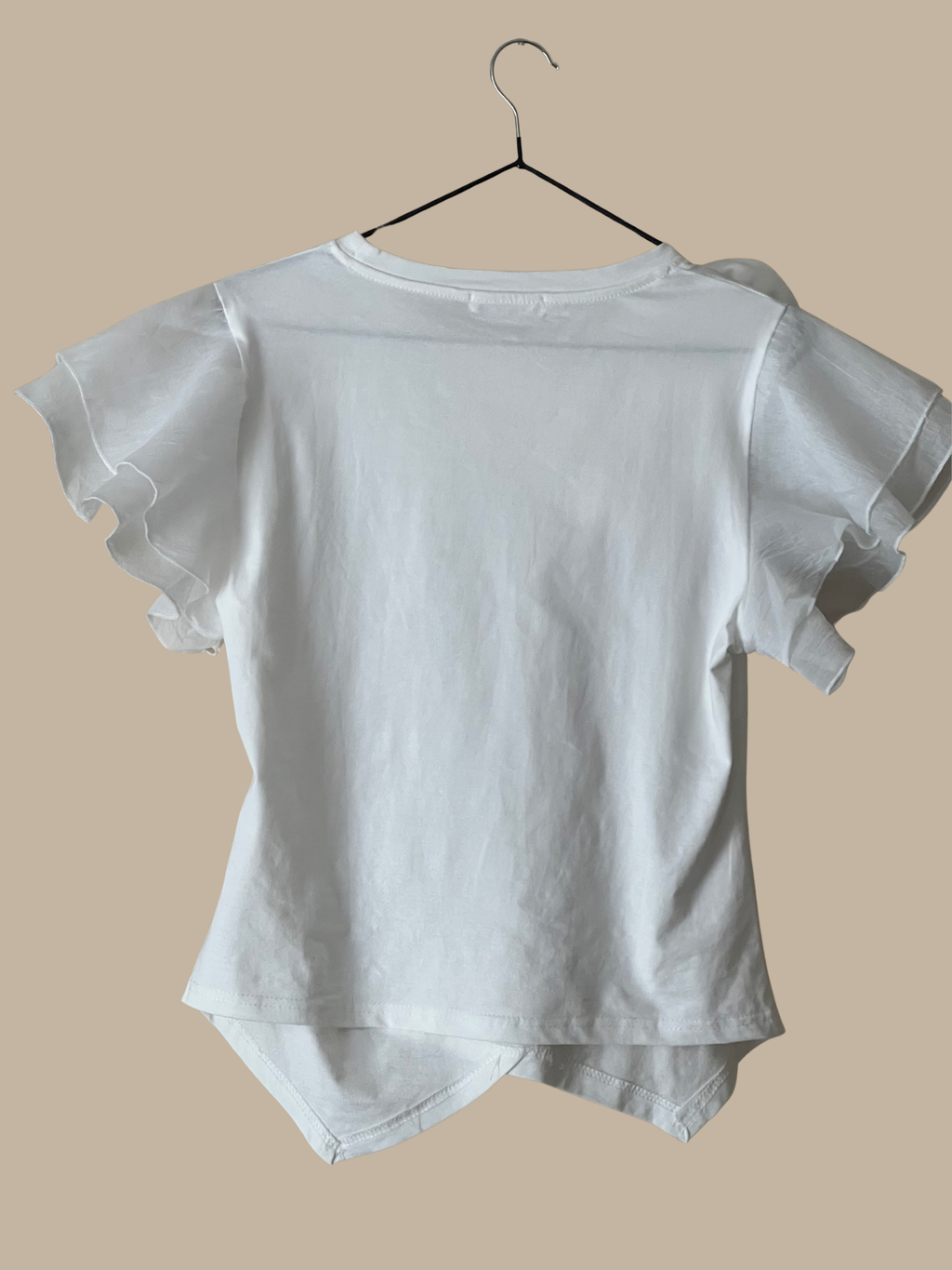 T-SHIRT ASYMETRIQUE EN BLANC