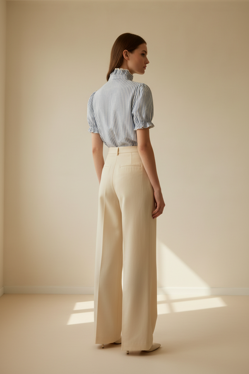 Blouse Rayée - Vue de dos éditoriale