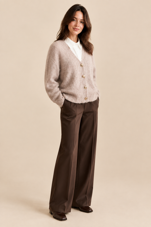 Cardigan 3/4 avec boutons dorés