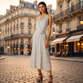 ROBE LONGUE A POIS